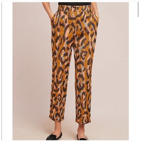 34N 118W Anthropologie Leopard Pants - Picture 1 of 6
